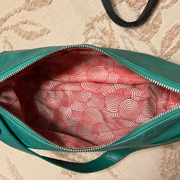 HOBO Jade Green Leather Shoulder Bag. - Picture 4 of 9